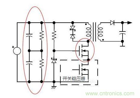 MOSFET與開關(guān)穩(wěn)壓器采用共源共柵配置的高壓輸入開關(guān)電源