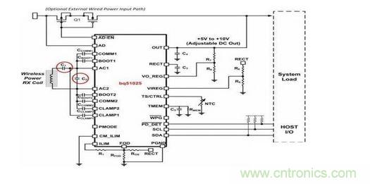 無(wú)線(xiàn)電源接收器和關(guān)鍵諧振電容器