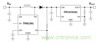 TPS61391升壓變換器，為電容麥克風(fēng)提供48V超低噪聲幻象電源